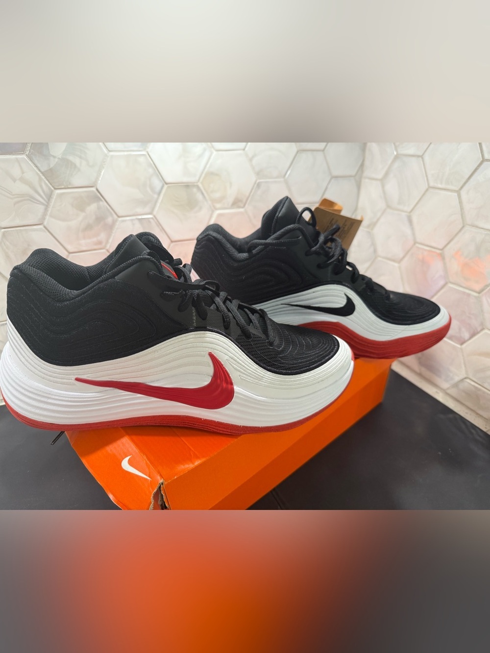 Size 11- Nike Precision 8 MID Black/White/University Red